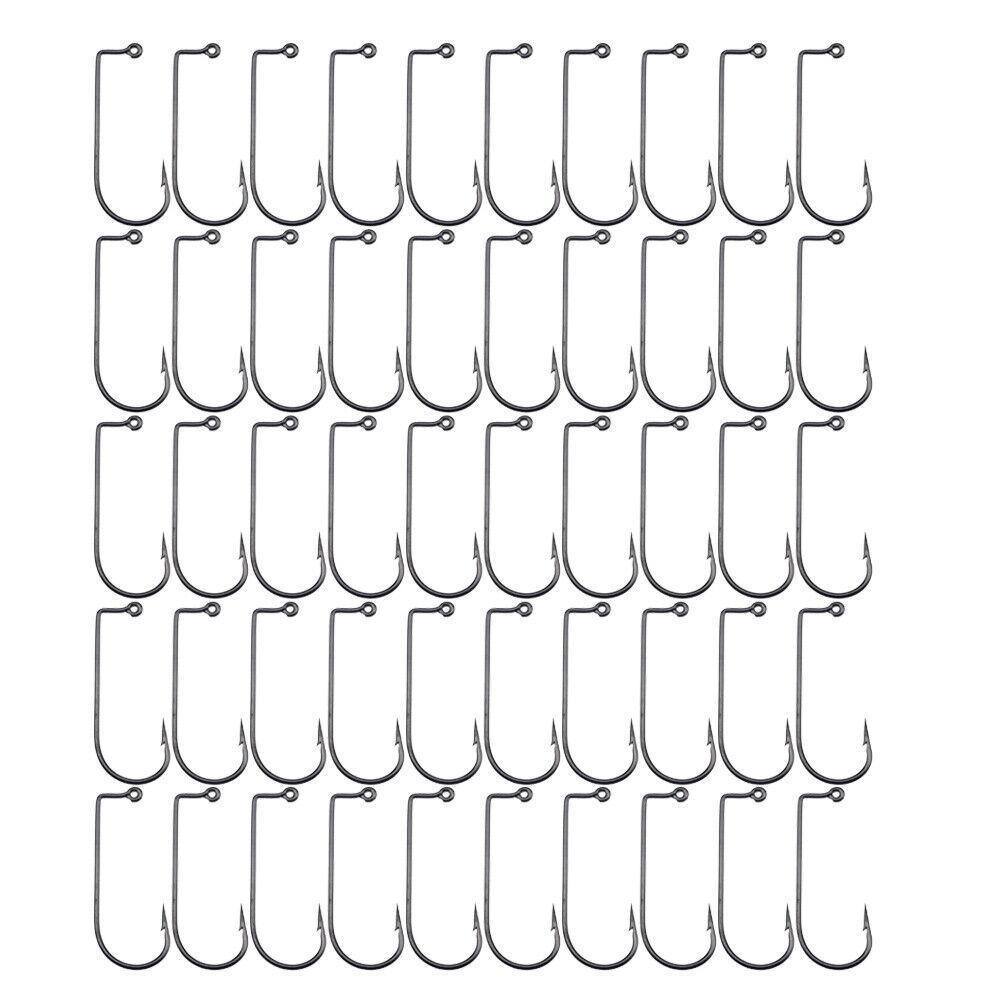 90 Degree High Carbon Steel Jig Hooks for Fishing - Size 3/0, Pack of 100 - view 4