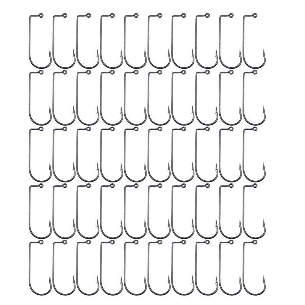 90 Degree High Carbon Steel Jig Hooks for Fishing - Size 4/0, Pack of 100 - view 4