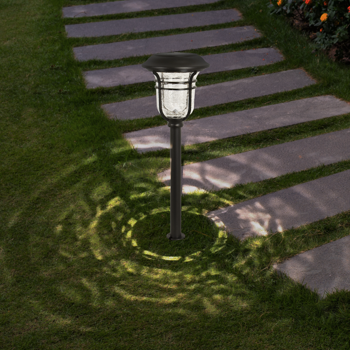 Click Vintage Solar LED Pathway Light - 125mm - Stainless Steel - Solar Powered - SuperSaverAU - view 2