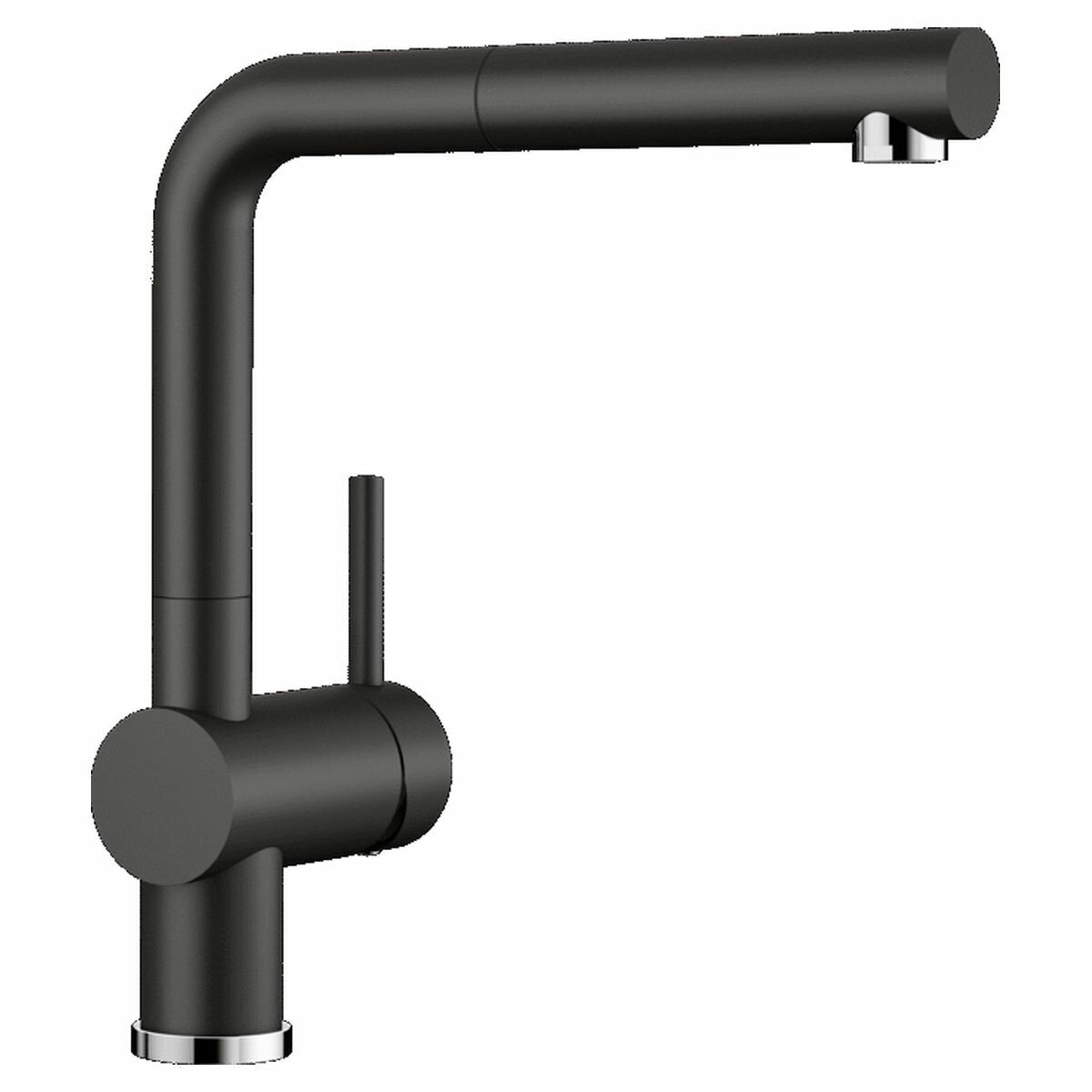 Blanco LINUS Kitchen Mixer Tap - Black, 360 Degree Swivel Spout, Ceramic Disk Cartridge - LINUSSB