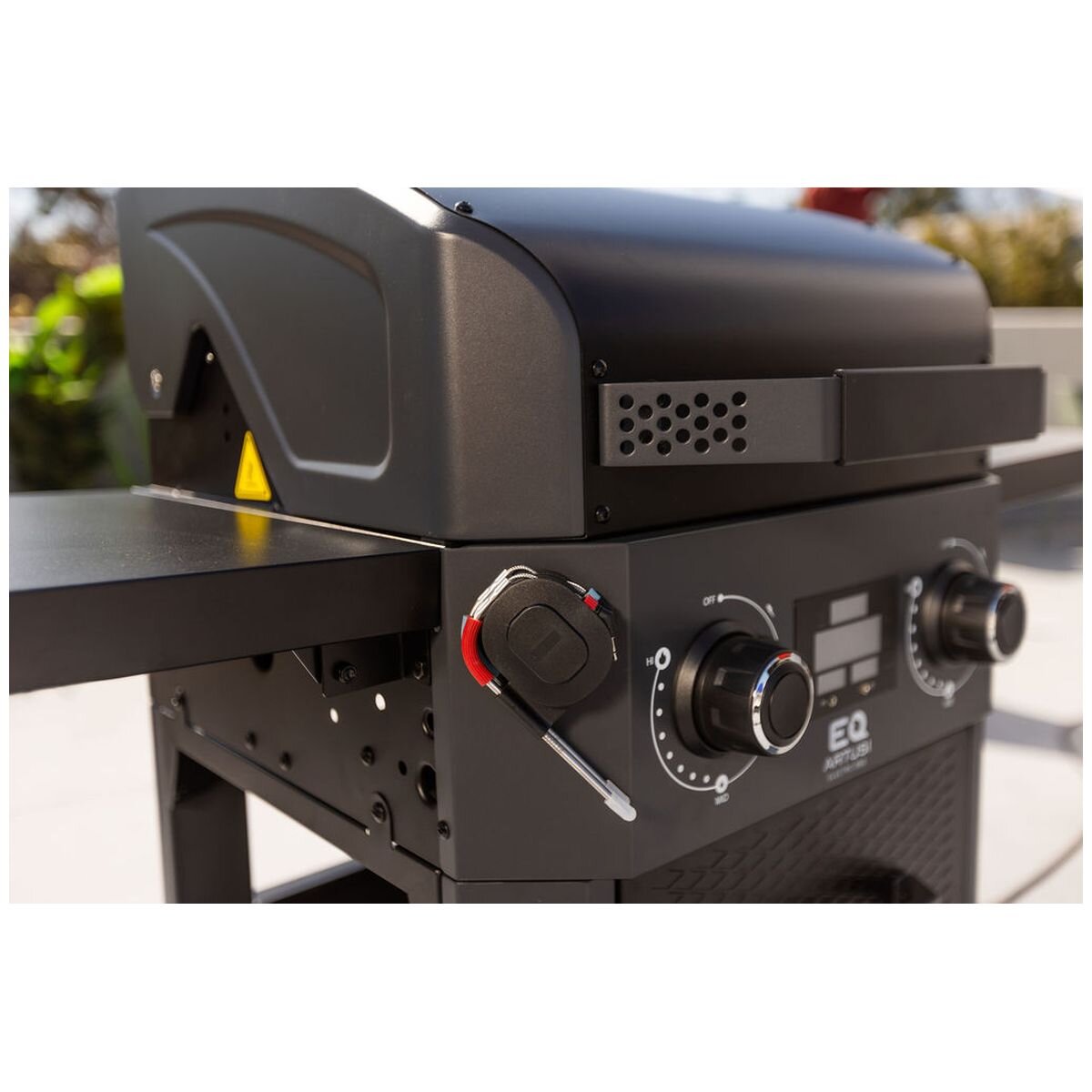 Artusi 2 Burner Electric Freestanding BBQ - Matte Black - Dual Cooking Zones - Two Meat Probes - ATBBQ2ET