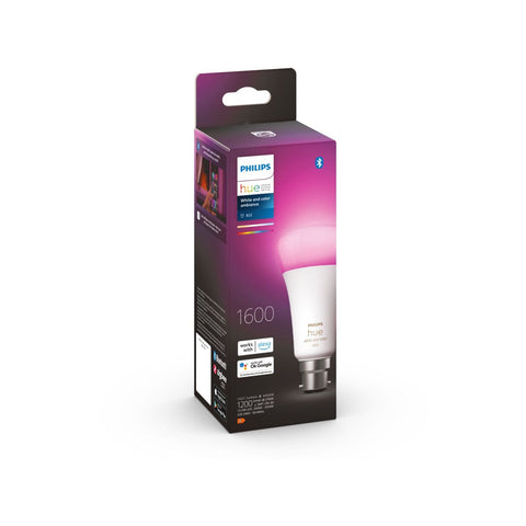 Philips Hue A67 B22 LED 1600lm Colour 15W Smart Globe Dimmable 929002471502