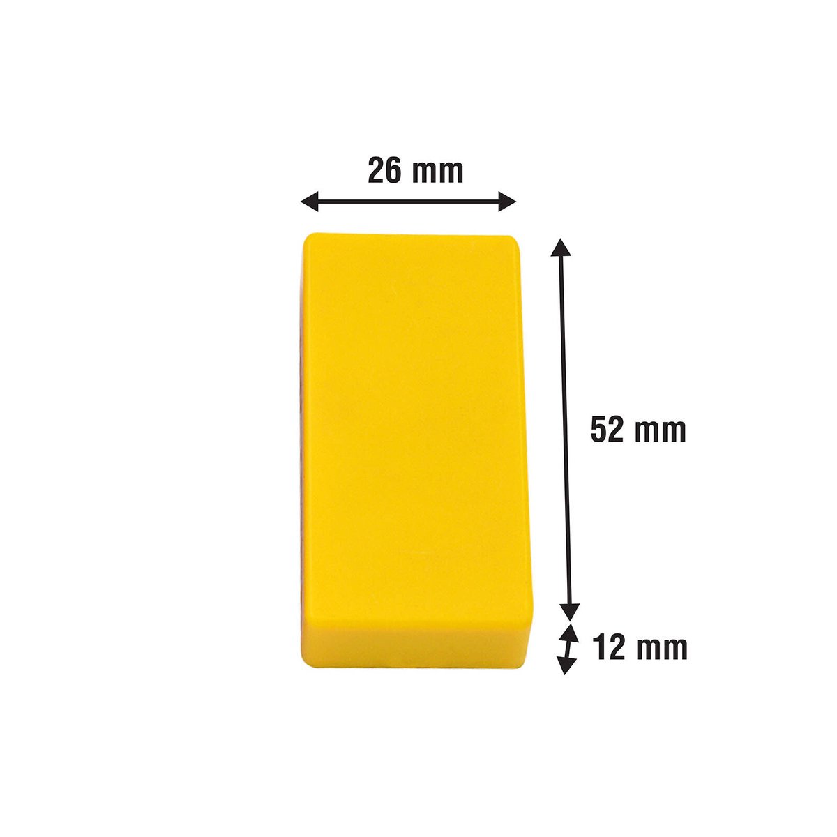 Everhang Yellow Red Block Magnet 52 x 12mm PVC Coated 2 Pack - SuperSaverAU - view 2