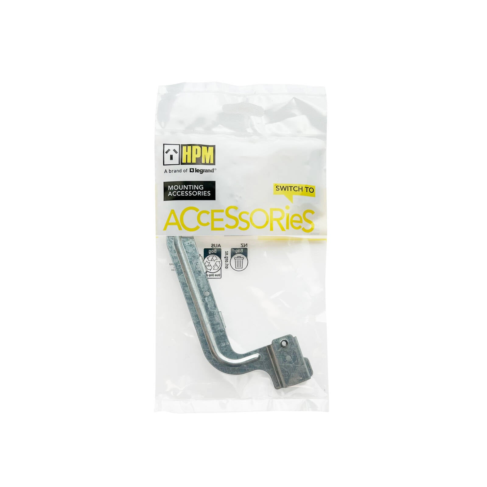 HPM 6mm Linea Plasterboard Metal Mounting Clip Bracket for Powerpoints and Switches
