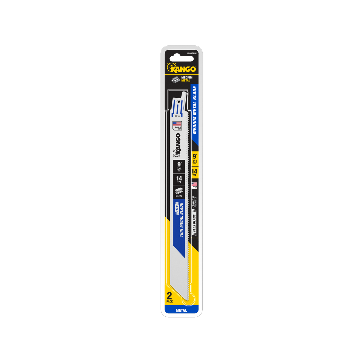 Kango 9" 14 TPI Metal Flex Reciprocating Saw Blades 2 Pack - Durable Cutting - SuperSaverAU - view 1