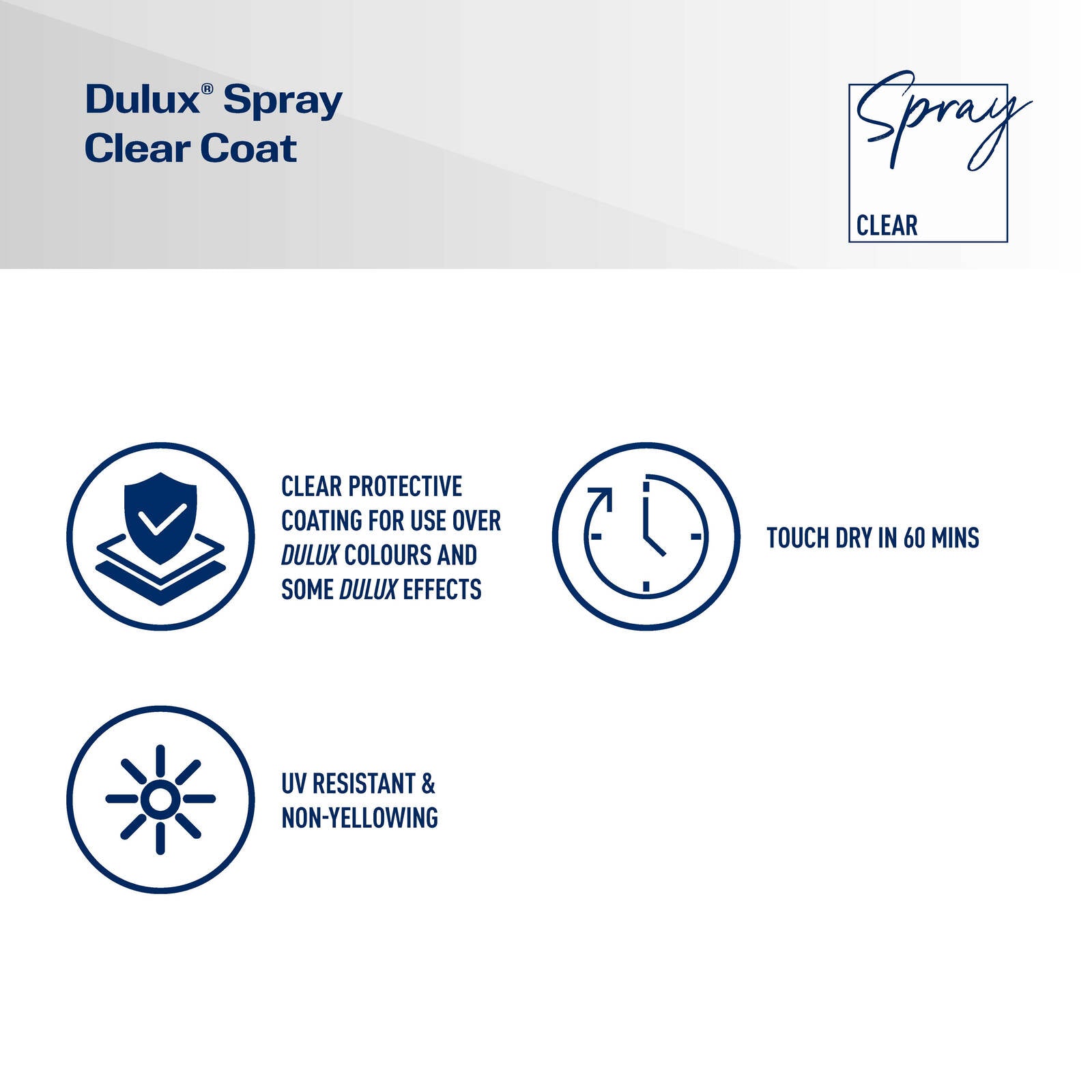 Dulux Clear Gloss Spray Paint 325g, Indoor & Outdoor