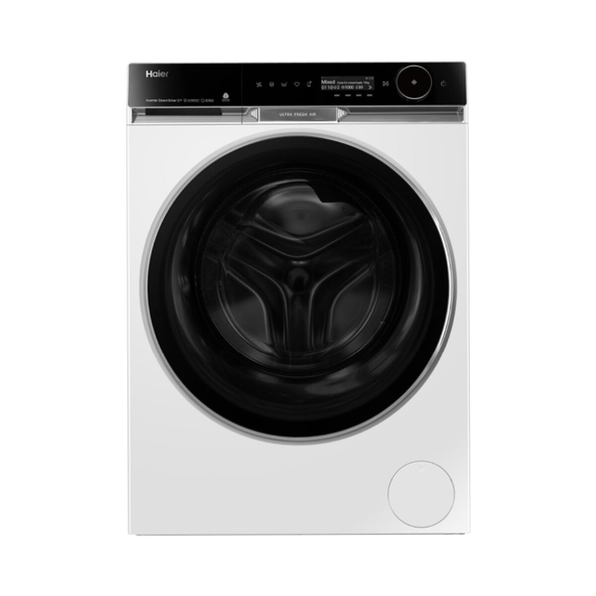 Haier 600 Series 12kg Front Load Washer & 10kg Heat Pump Dryer - White - Steam Care - HWF12PXW2HDHP10PXW1