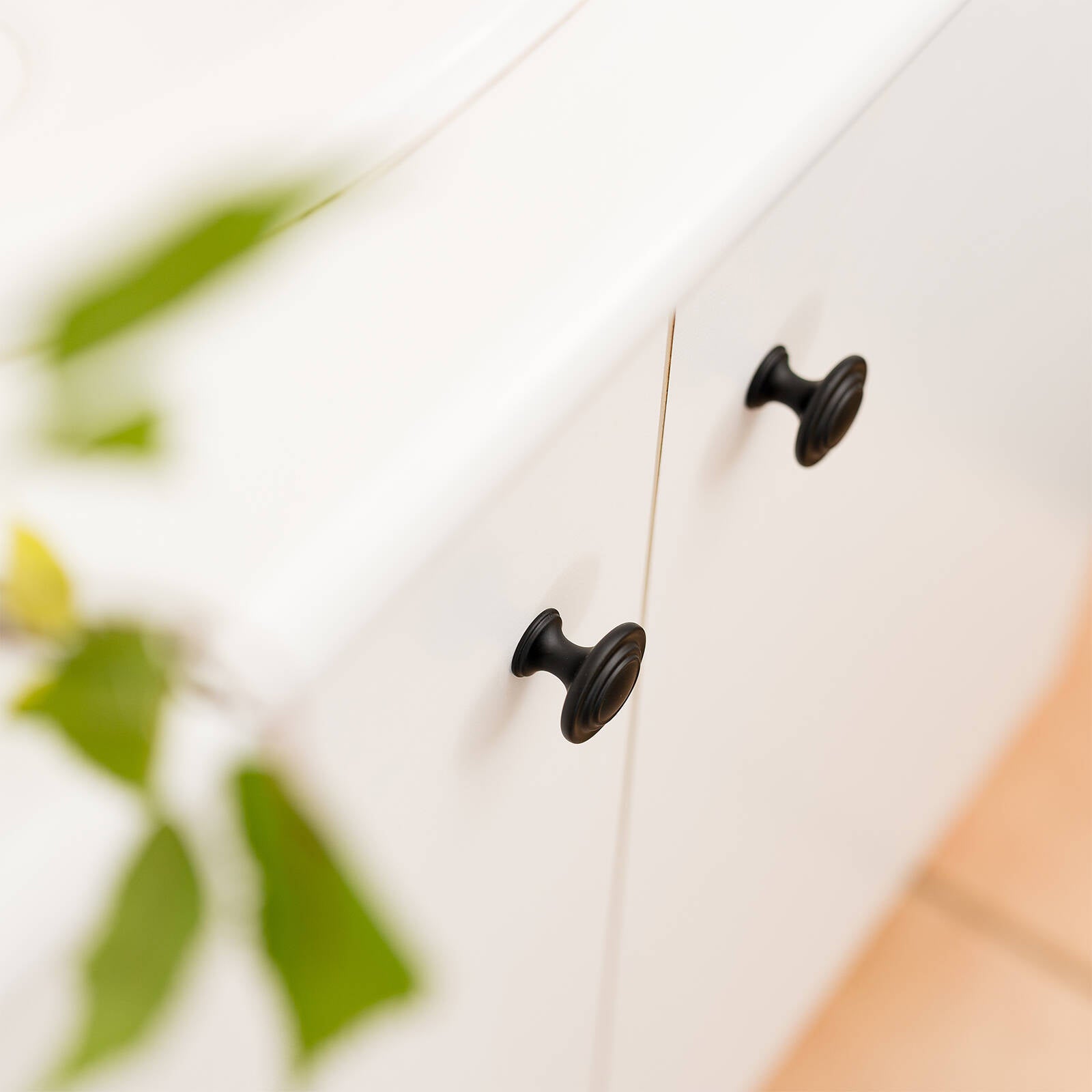 Taskmaster 34mm Matte Black Steel Cabinet Knob