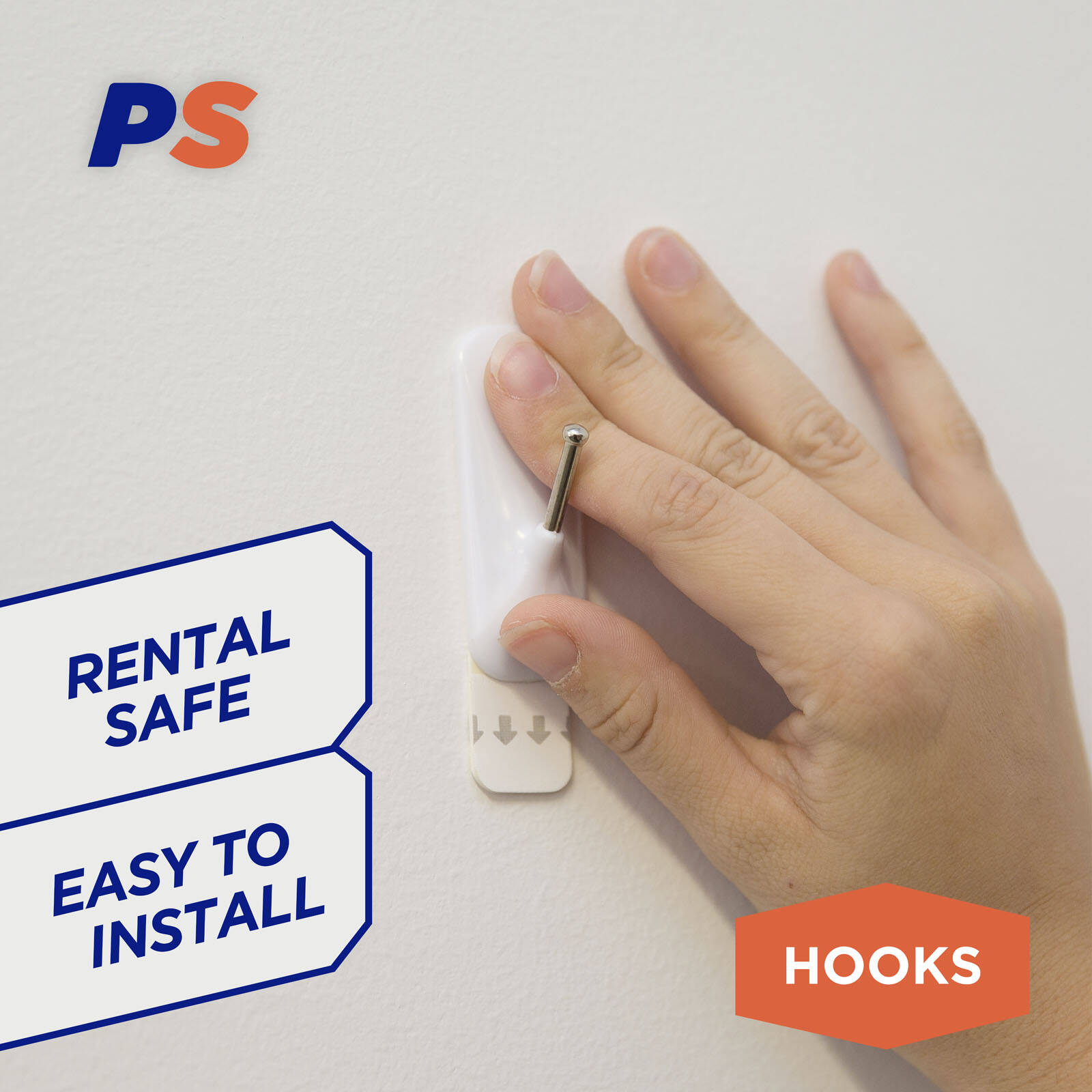 Permastik Large Cosmo Wire Hooks 4 Pack Plastic