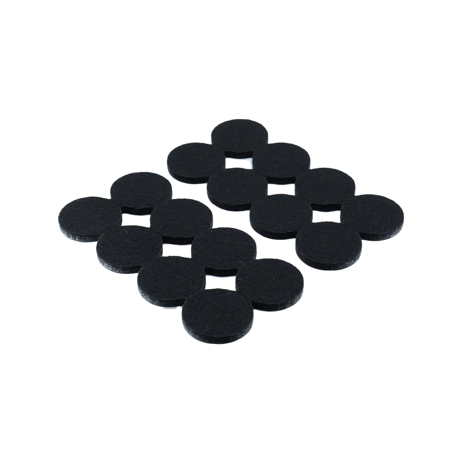 Surface Gard 29mm Round Floor Protection Pads 16 Pack - Black, Self-Adhesive