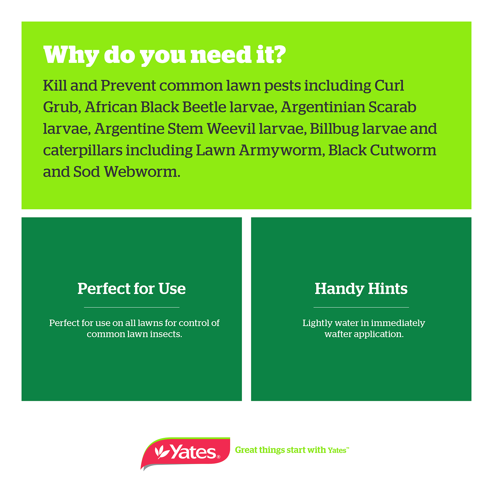 Yates 750g Grub Kill and Protect For Lawns Granules