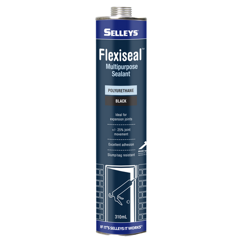 Selleys Flexiseal 310ml Black Polyurethane Sealant Indoor Outdoor