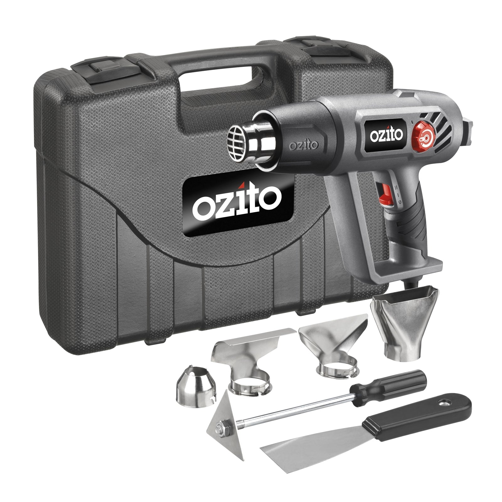 Ozito 2000W Variable Temperature Heat Gun HGN-2100 - 50 to 600 Degrees, Case Included