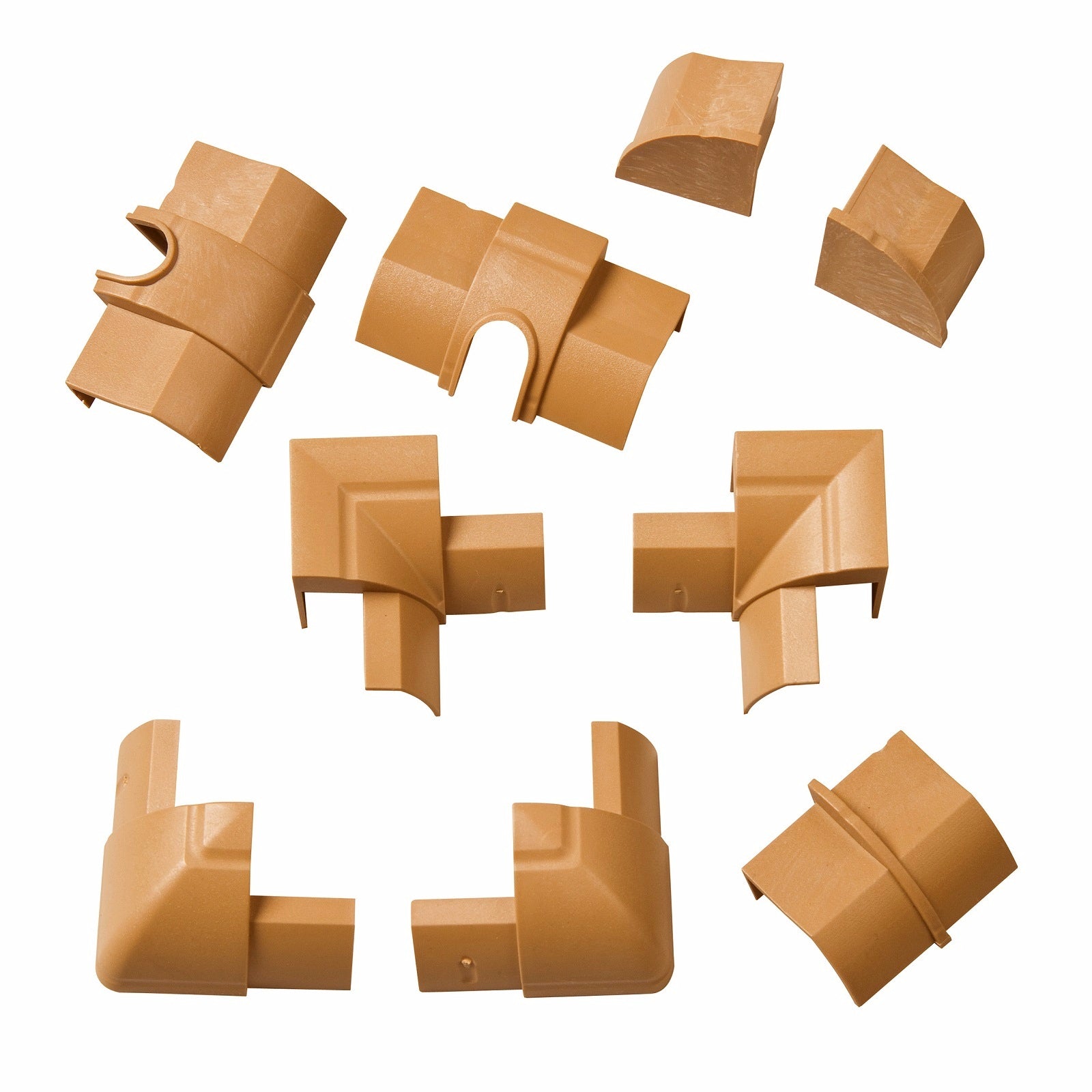 D-Line 22 x 22mm Wood Finish Smooth Fit ABS Cable Cover Accessories 9 Piece EU/RETAP22QSP