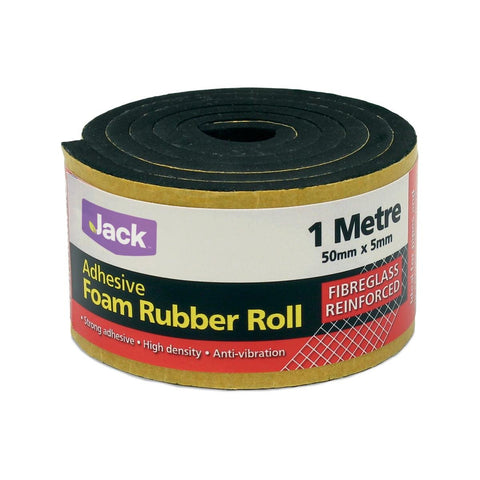 Jack Adhesive Foam Rubber Roll - 50x5mm - High Density - Anti-Vibration - SuperSaverAU - view 1