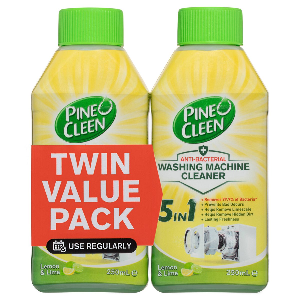 Pine O Cleen Lemon & Lime Anti-Bacterial Washing Machine Cleaner 250mL 2 Pack