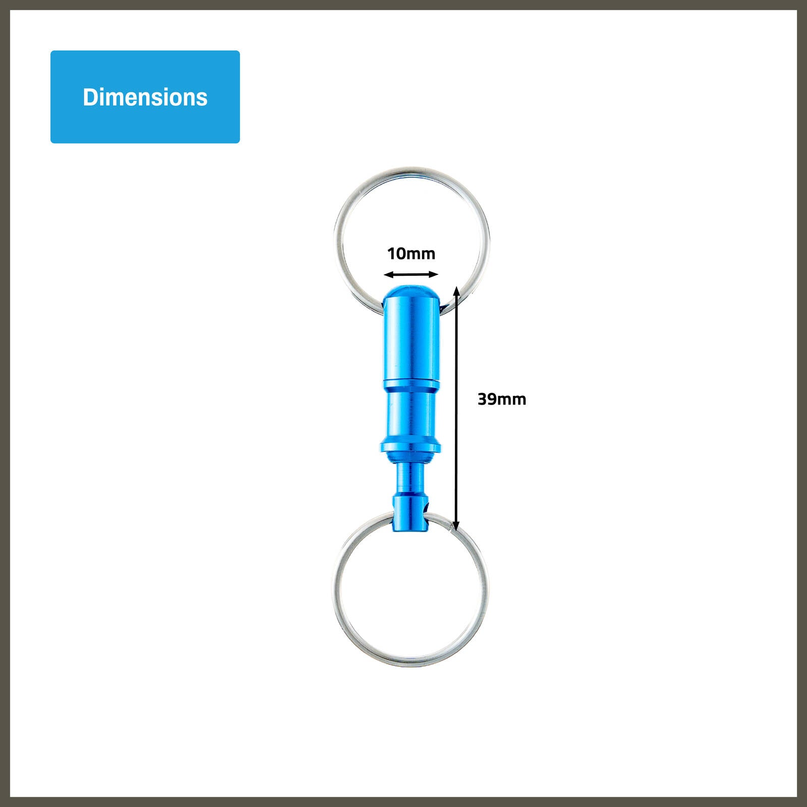 Titanium Aluminium Trigger Release Key Holder with Steel Key Rings