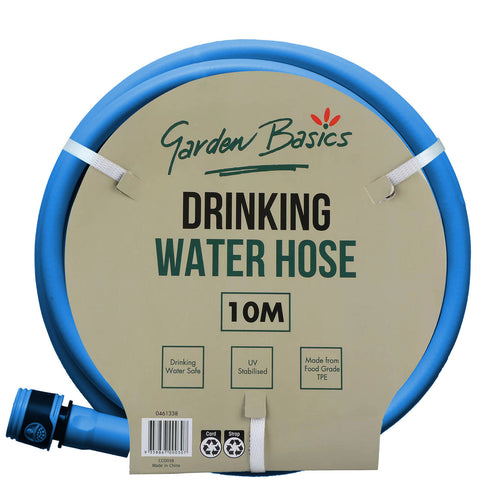Garden Basics 12mm x 10m Drinking Water Hose, Food-Grade & Lightweight