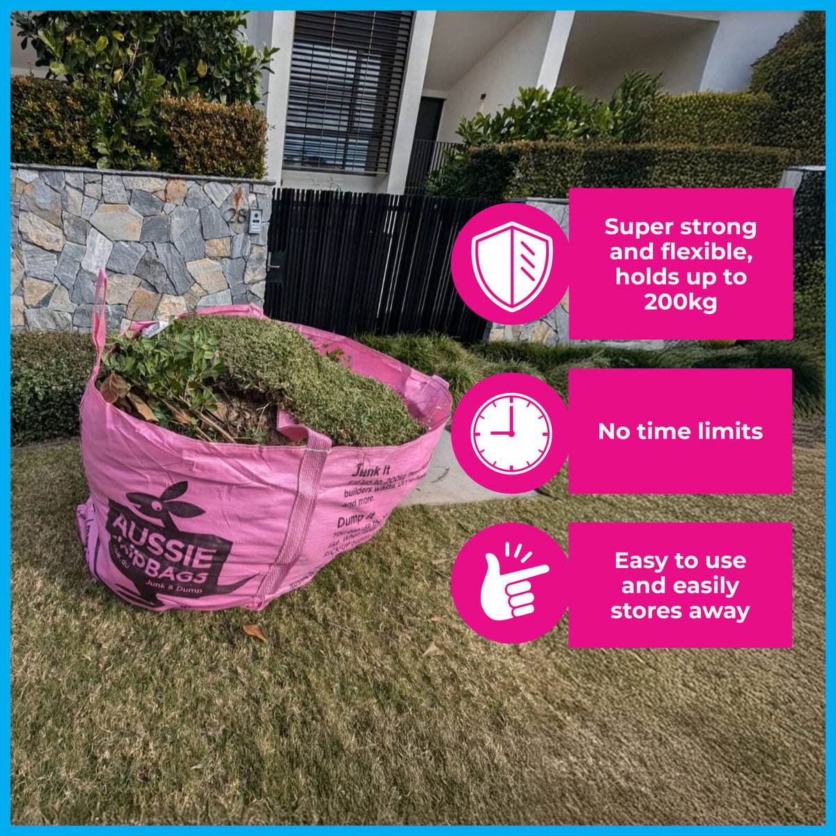 Aussie Skip Bags The Joey 1m3 Woven PPE Disposable Skip Bag 200kg Max Load