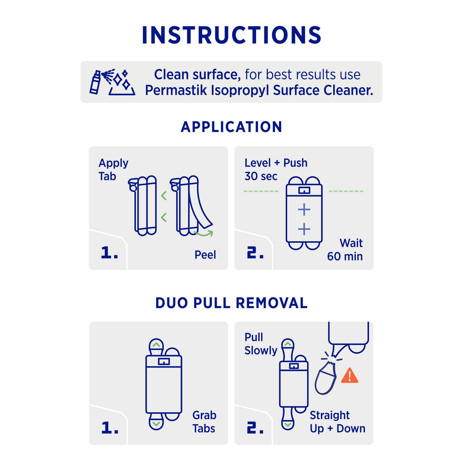 Permastik Extra Large Canvas Hangers 2 Pack Plastic Self Adhesive