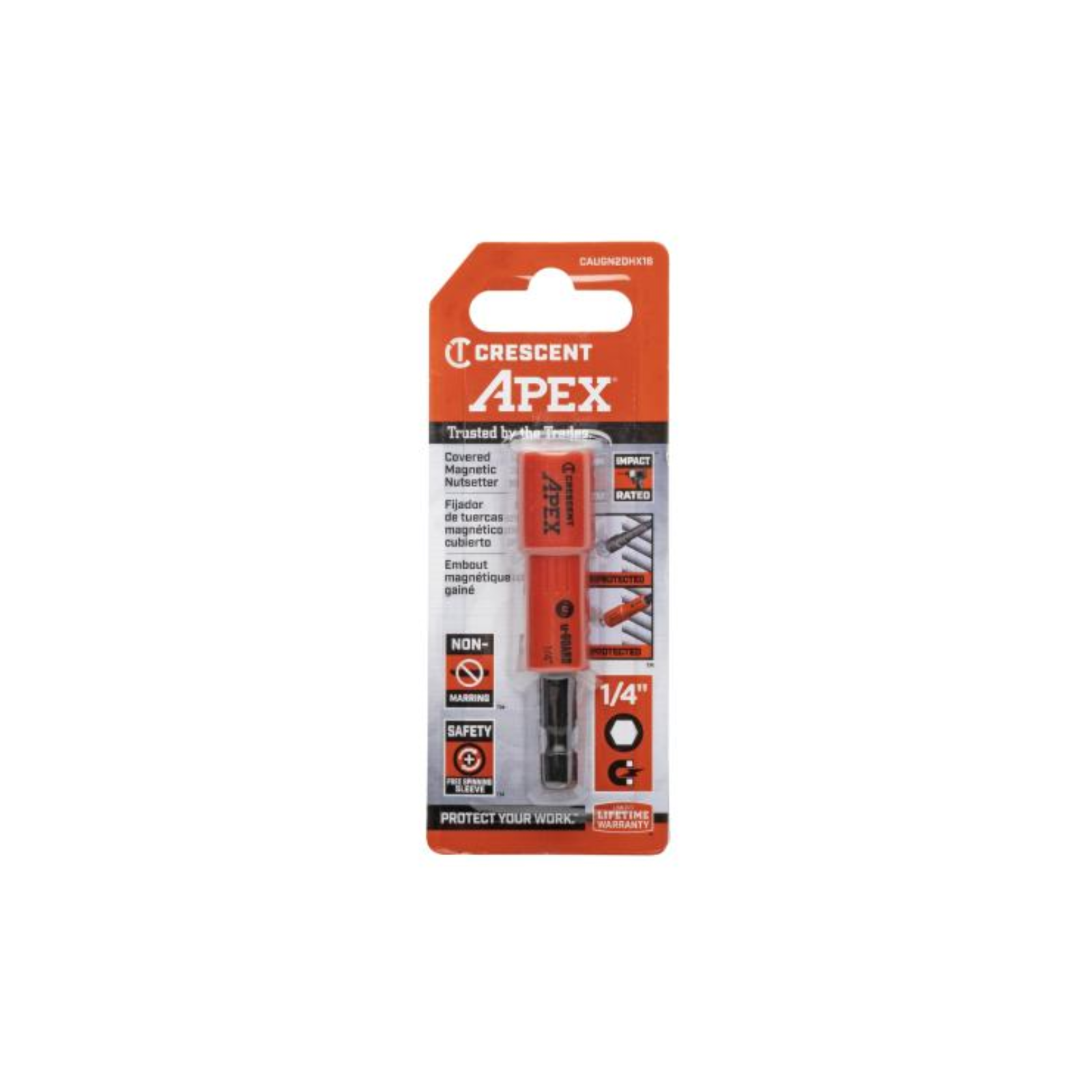 Crescent APEX u-GUARD Magnetic Nutsetter 1/4" Cr-Mo Covered Non-Marring