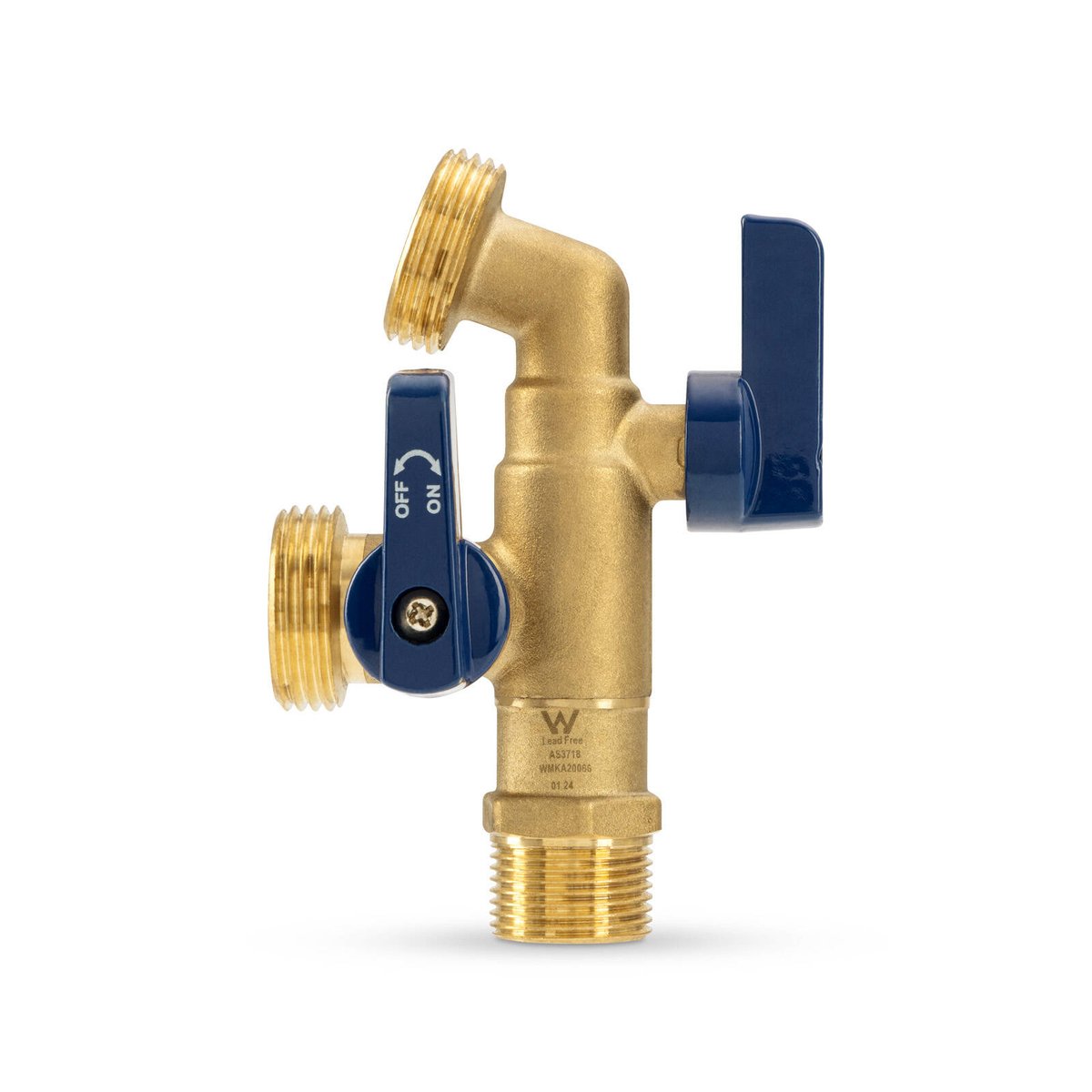 Brasshards Dual Mi Hose Tap 20mm Lead Free - Dual Outlets - Brass - SuperSaverAU - view 4