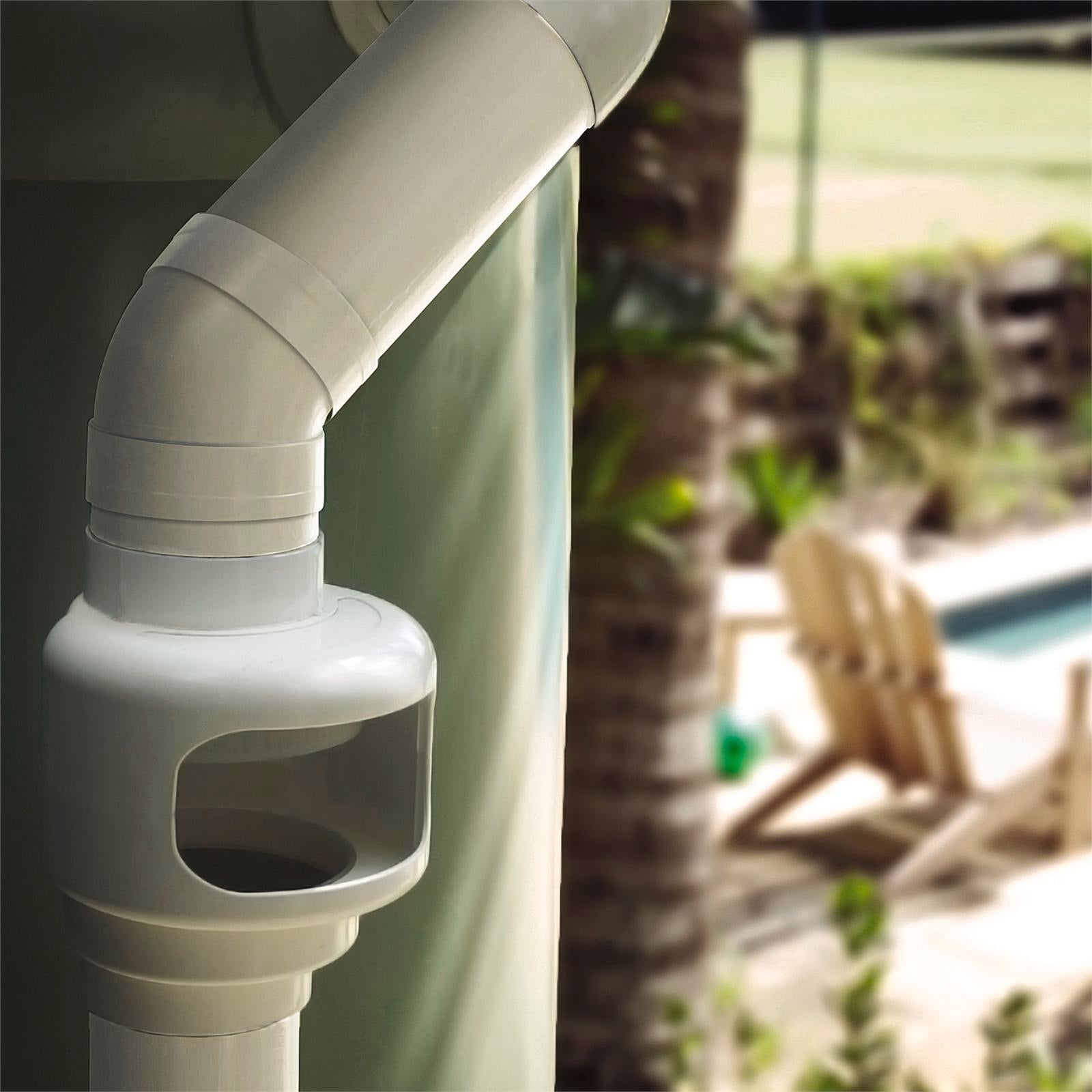 Rain Harvesting Air Gap 90mm - White UPVC Tank Backflow Protection