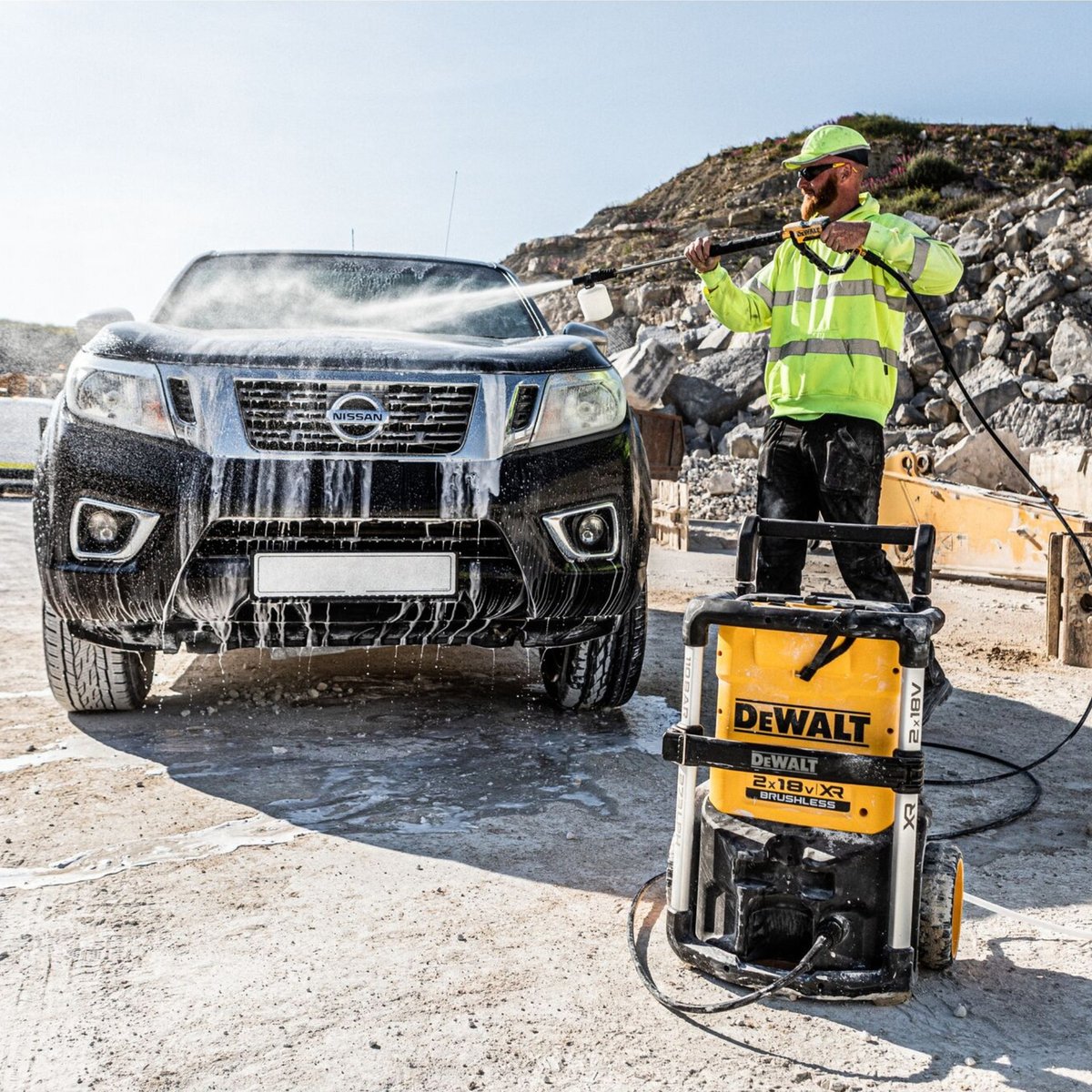 DeWALT 2 x 18V XR Pressure Washer Skin Only - Cordless - 1600 PSI - 6m Hose - SuperSaverAU - view 2