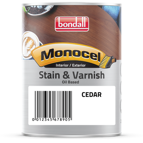 Bondall Monocel Cedar Satin Stain and Varnish 250ml