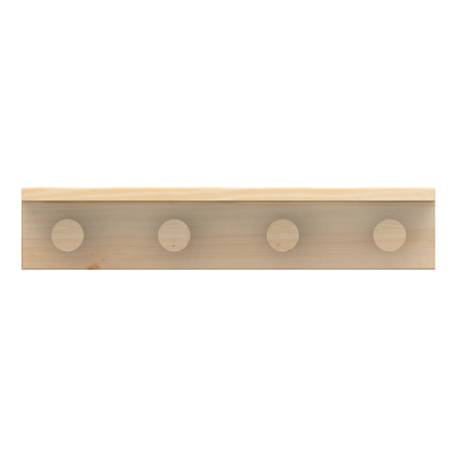 MODE 4 Timber Hooks On Pine Board With Shelf 450mm Entryway Hook Rack