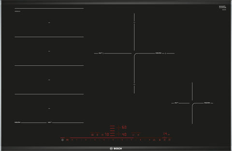 Bosch 80cm Series 8 induction cooktop - FlexInduction, PerfectFry sensor, Move Mode - PXE875DC1E