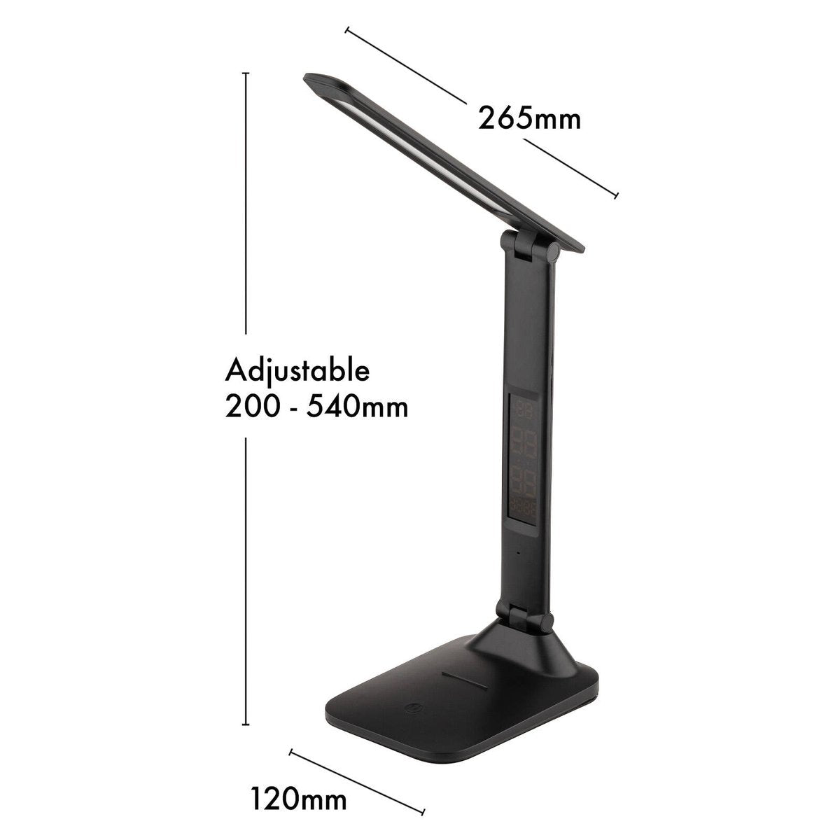 Verve Design Black Alyx ATL152BK 3.9W Adjustable Touch Task Lamp