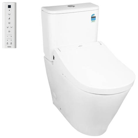 Toto Dara Back To Wall Smart Toilet Suite - Gloss White, S5 Washlet, Premist Function - DARABTWS5
