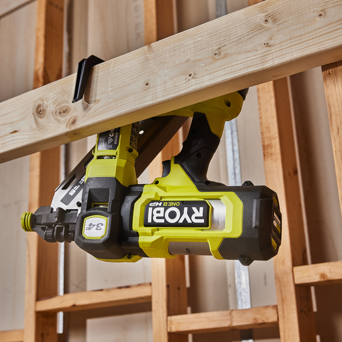 Ryobi 18V ONE+ HP Brushless AirStrike Framing Nailer 30-34° - Tool Only - Efficient, Cordless - SuperSaverAU - view 2