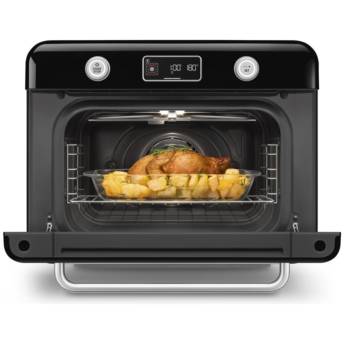 Smeg Retro Style Benchtop Combi-Steam Oven 30L - Galileo Combi-Steam, Black Finish - COF01BLAU