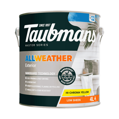 Taubmans 4L Hi-C Yellow All Weather Low Sheen Exterior Paint