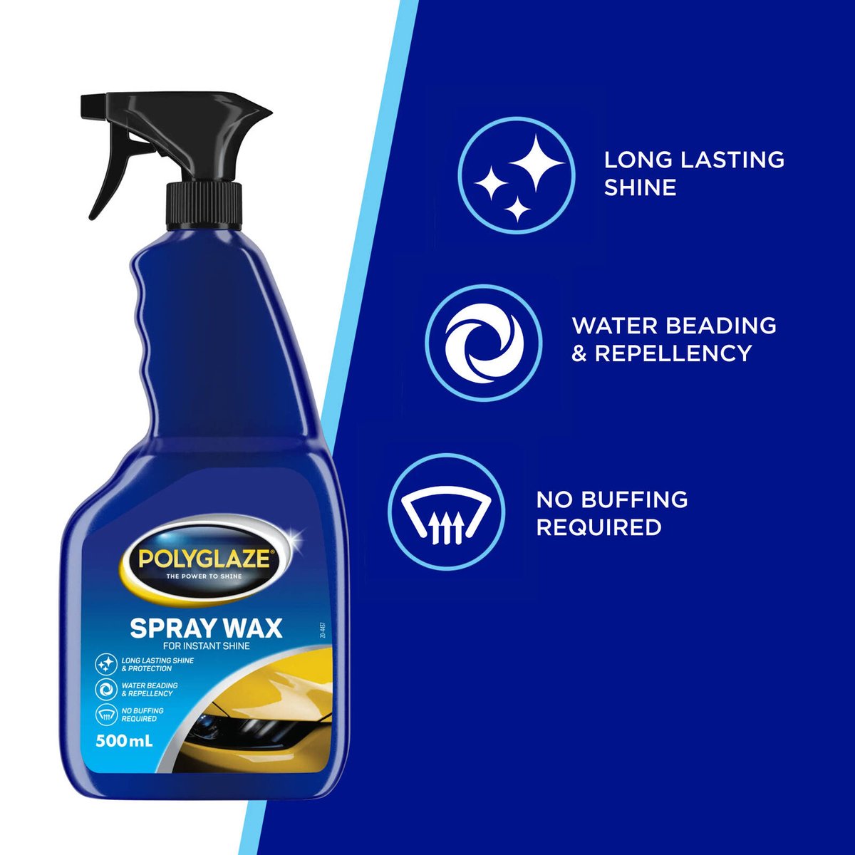 Selleys Polyglaze Spray Wax 500ml Spray-On Car Wax