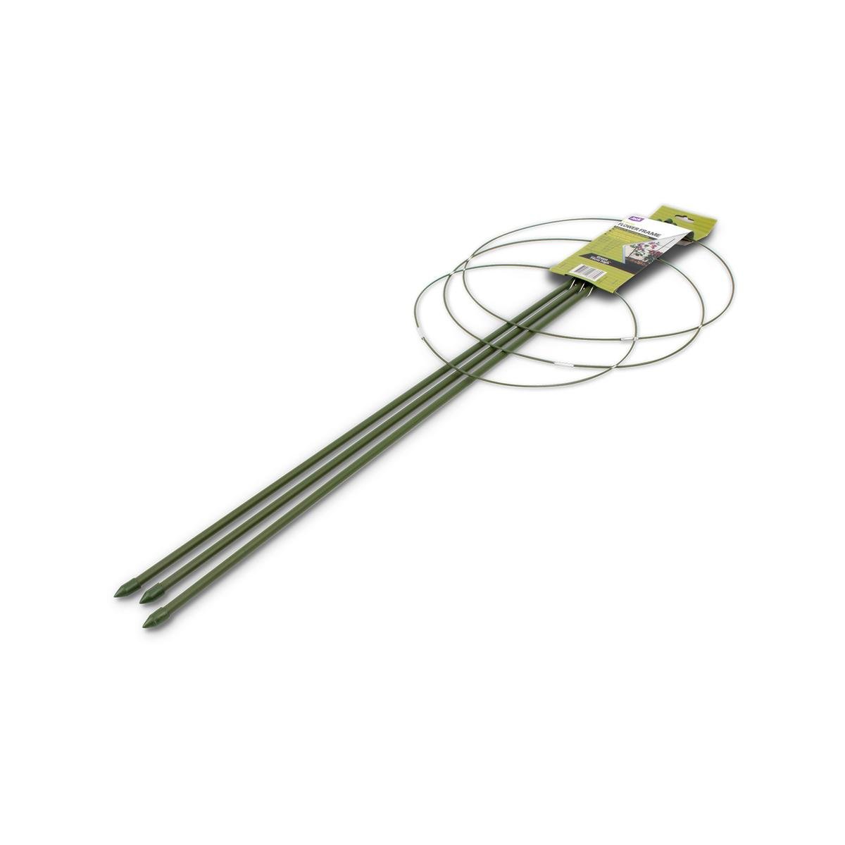 Jack 750mm 3 Ring Green Steel Flower Frame