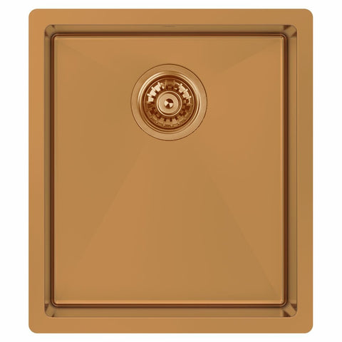 Abey Piazza single bowl sink - Artisan Copper finish - stainless steel - undermount - CR340CO