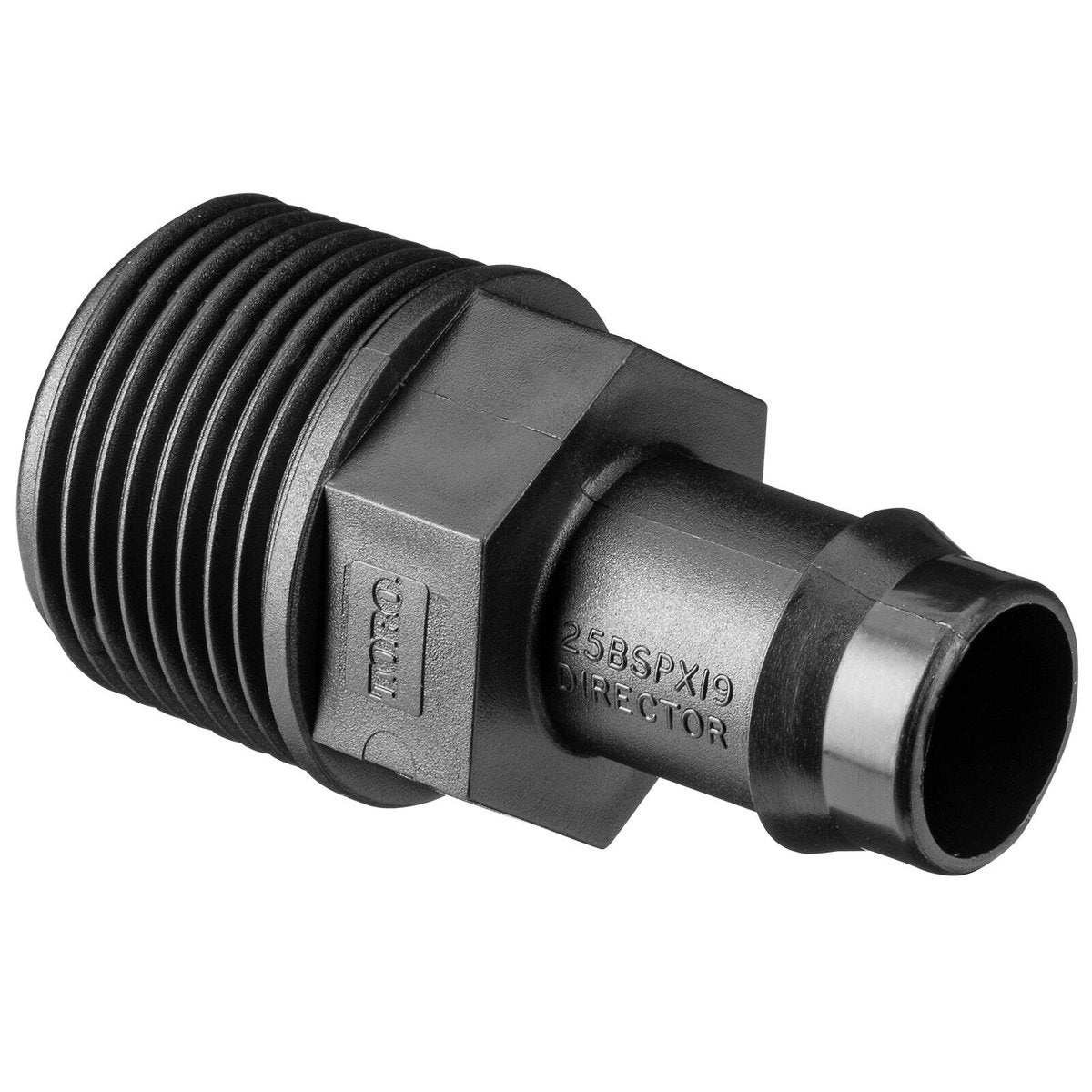 Toro 19mm Tail x 25mm BSP Male Poly Director - 19mm - Poly - UV Stabilised - SuperSaverAU - view 1