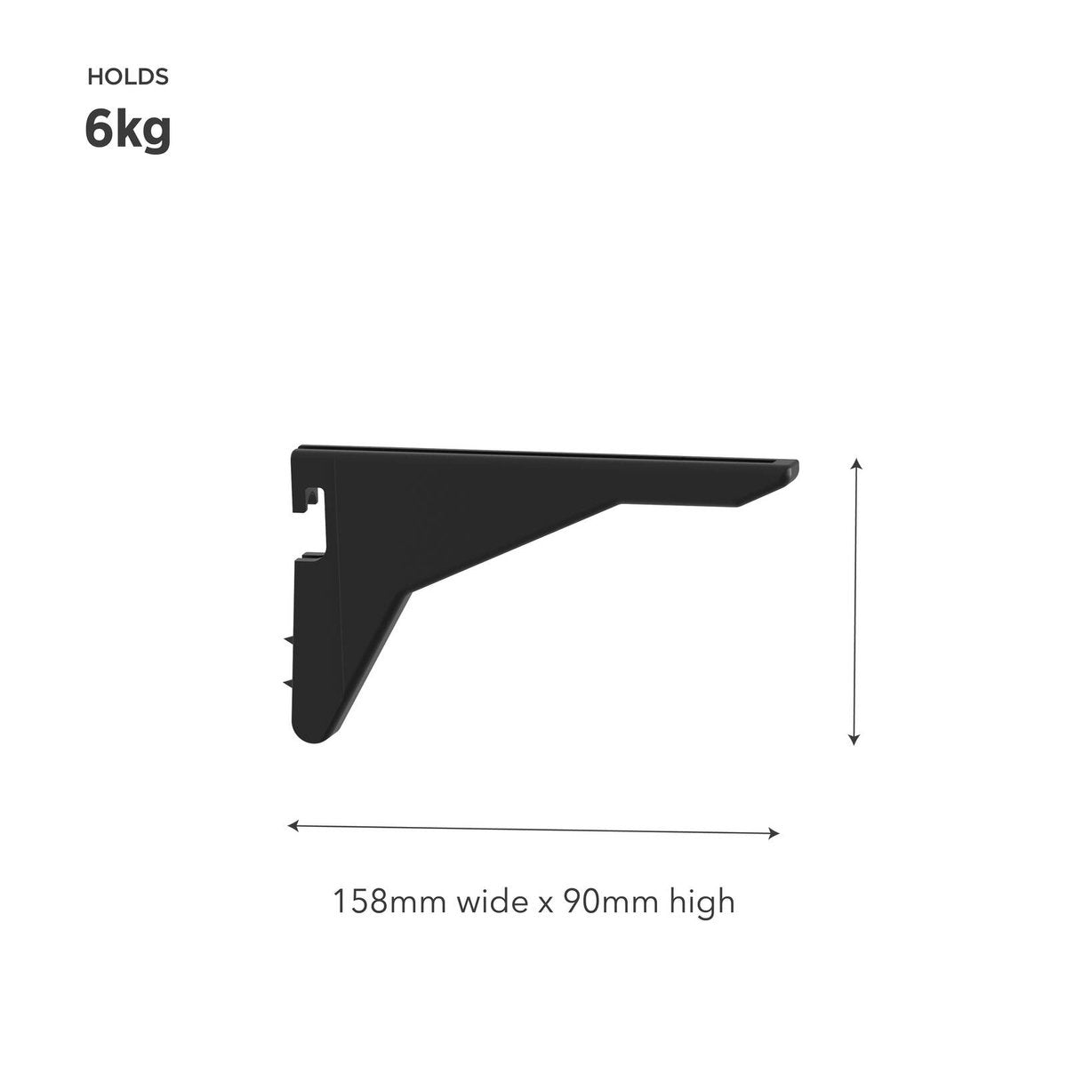 Mode Acoustic Panelling Shelf Brackets 2 Pack - 13mm x 90mm x 166mm - Black - Easy Installation - SuperSaverAU - view 3