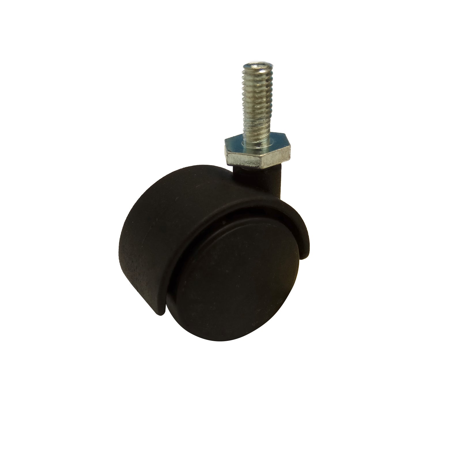 Move It 30mm Hooded Thread Pin Furniture Castor, Nylon Twin Wheel Swivel, 30kg - 2 Pack