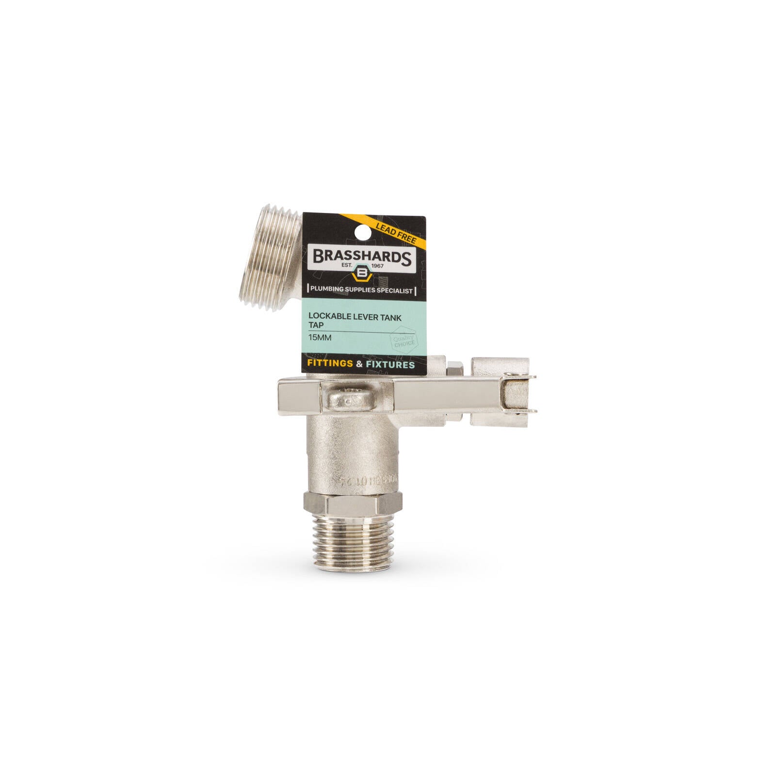 Brasshards 15mm Lockable Lever Tank Tap Lead Free