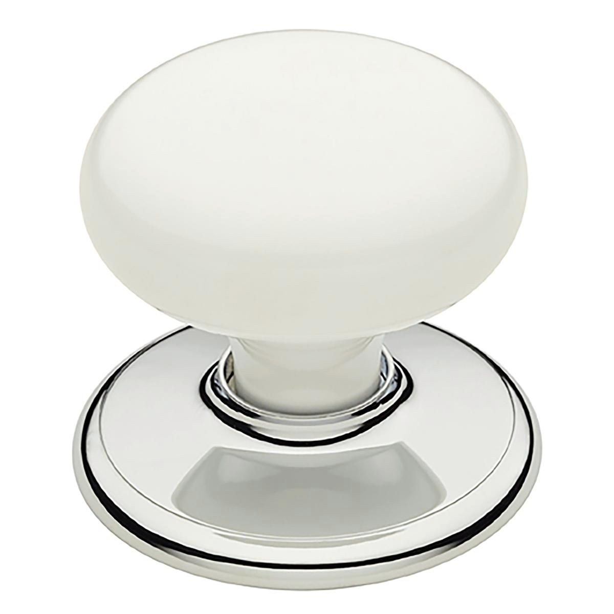 Gainsborough Classic Series White Passage Knobset - 90mm - Bright Chrome - Nonlocking Design - SuperSaverAU - view 1