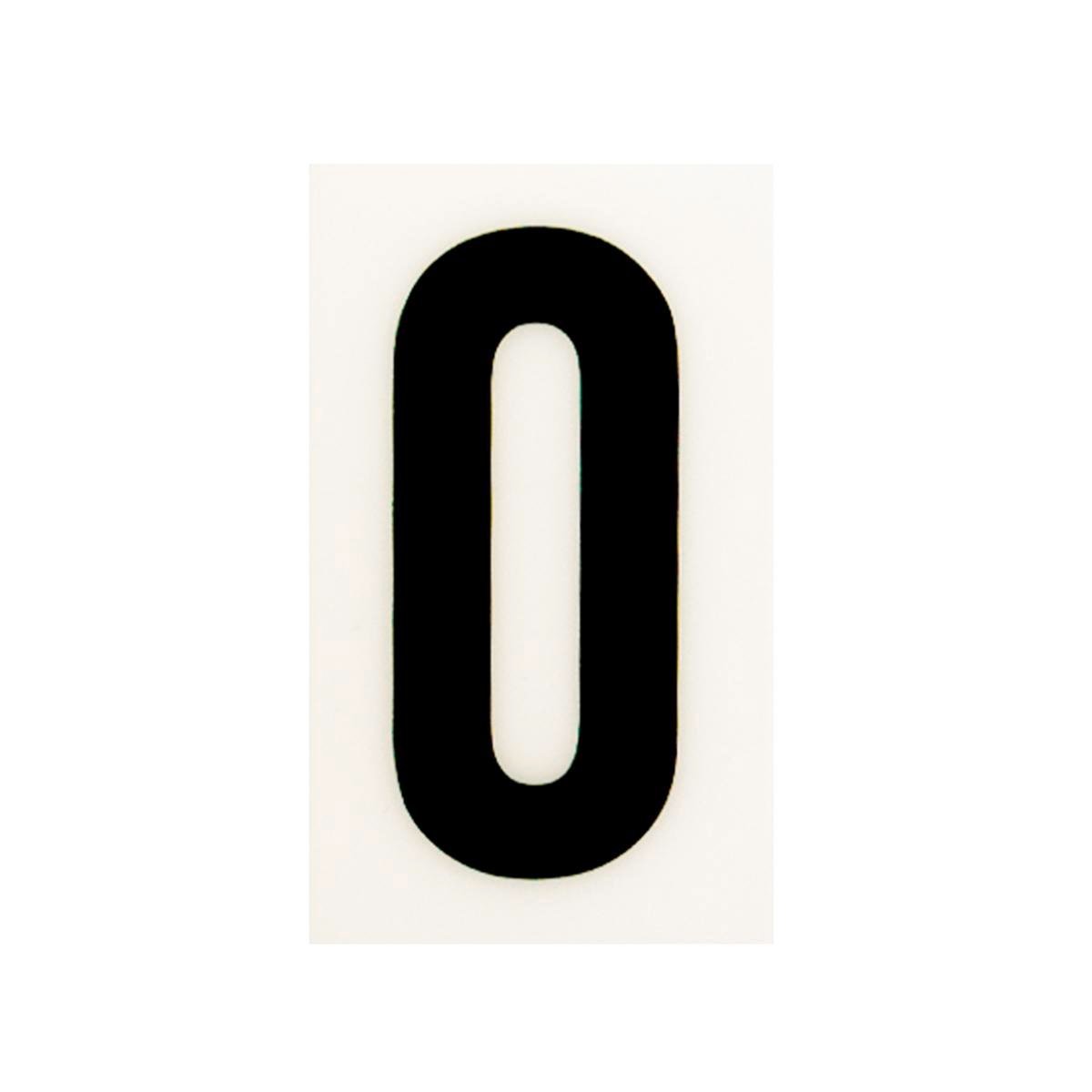 Sandleford Self Adhesive House Number 0 - 60mm White - Durable Polycarbonate - SuperSaverAU - view 1