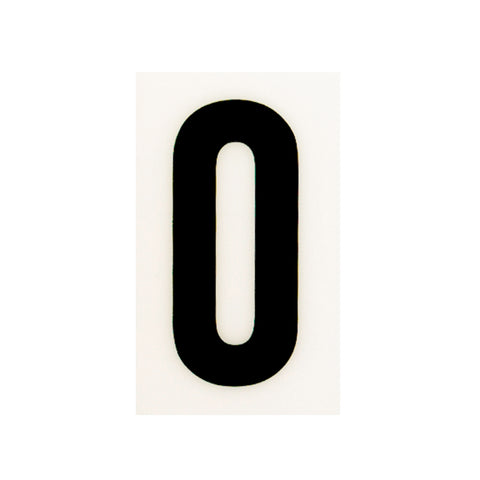 Sandleford 60mm White Self Adhesive House Number 0 - Gloss Weather Resistant