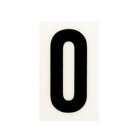 Sandleford Self Adhesive House Number 0 - 60mm White - Durable Polycarbonate - SuperSaverAU - view 1