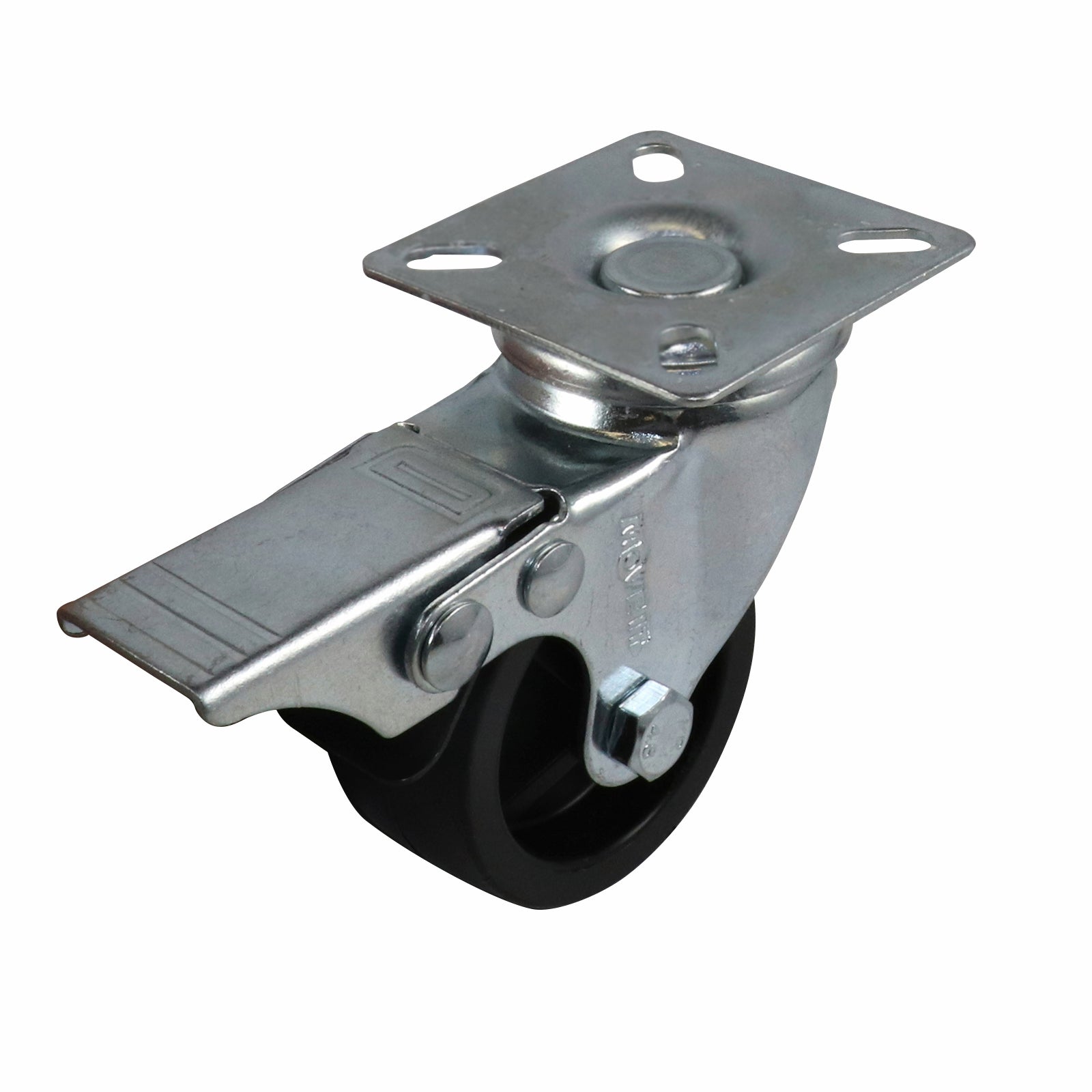 Move It 50mm Swivel Brake Castor Black 40kg Steel Plate