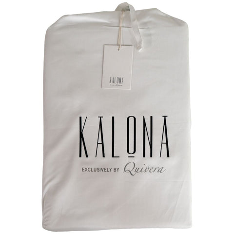 Kalona Premium Single Sheet Set - White, 330 Thread Count Pima Cotton Sateen - QMWA-36SSS-330W