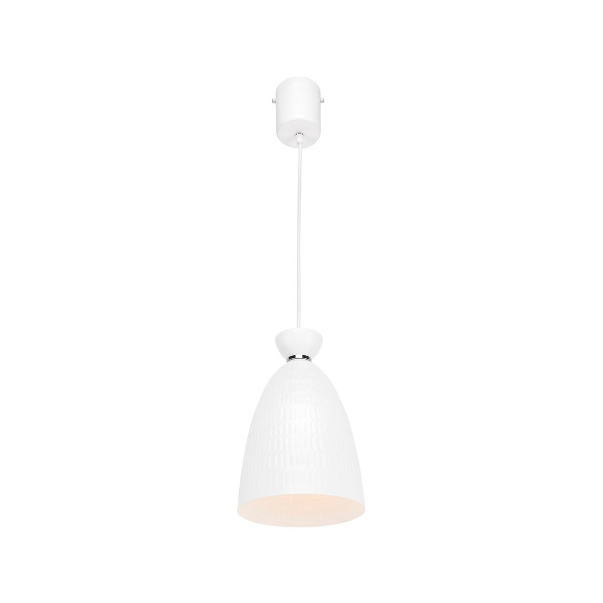 Brilliant Minca Pendant Light - 16cm - White - DIY Installation - Metal Shade - SuperSaverAU - view 2